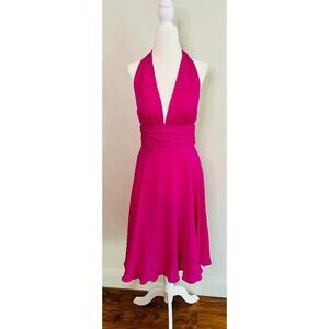 Barami Hot Pink Marylyn Monroe Style Halter Dress… - image 1